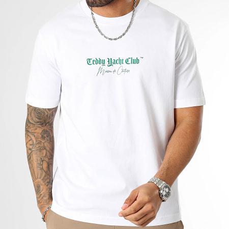 Teddy Yacht Club - Tee Shirt Oversize Large Maison De Couture Verde Smeraldo Bianco