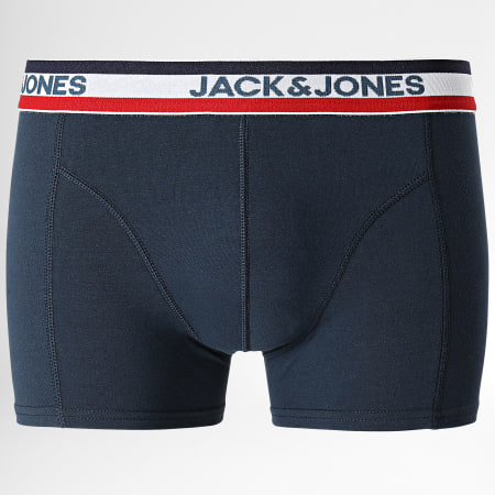 Jack And Jones - Lot De 3 Boxer Tape Noir Bleu Marine Gris Chiné