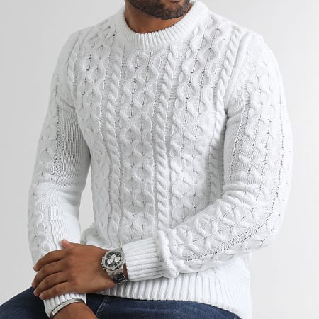 LBO - Maglione girocollo Twisted 0383 Bianco