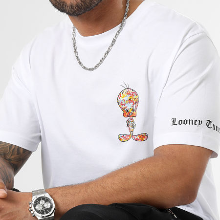 Looney Tunes - Tee Shirt Oversize Large Sleeve Tweety Blanc