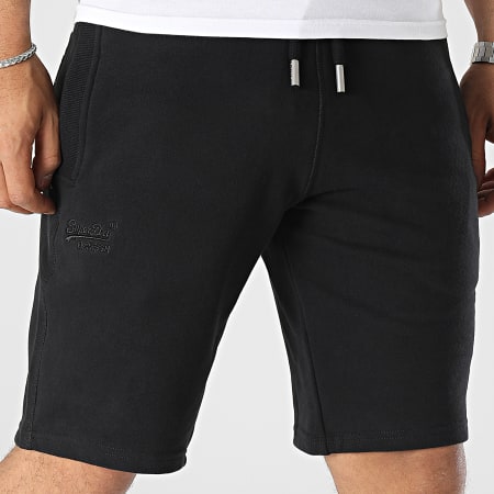 Superdry - Pantaloncini da jogging con ricamo logo vintage M7110381A Nero