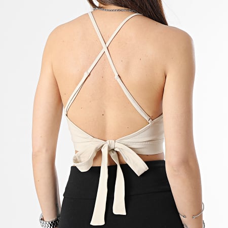 Urban Classics Top Dos Nu Crop Femme TB2600 Beige