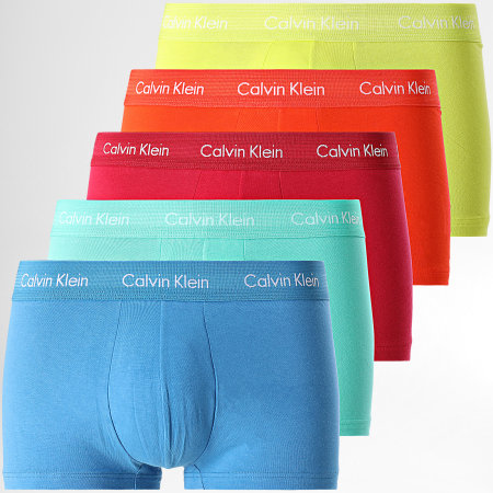 Calvin Klein - Set di 5 boxer NB1348A Arancione Verde Blu
