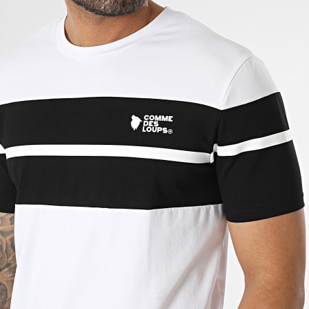 Comme Des Loups - Camiseta Wimbledon Blanco Negro