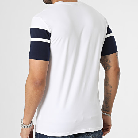 Comme Des Loups - Maglietta Wimbledon Bianco Blu Navy