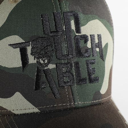Untouchable - Gorra con logotipo de camuflaje verde caqui