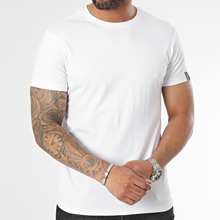 Schott NYC - Lote de 2 Camisetas TS01MC Blanco Negro