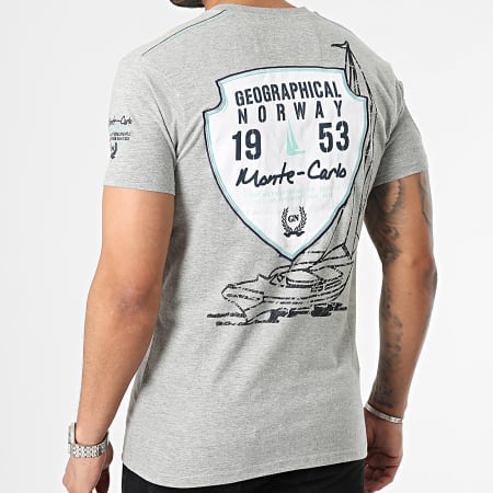 Geographical Norway - Camiseta cuello pico gris