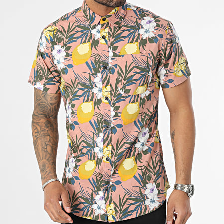 Produkt - Camicia a maniche corte rosa oceano con fiori