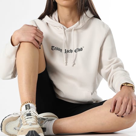 Teddy Yacht Club - Sweat Capuche Femme Art Series 2 Beige Vintage