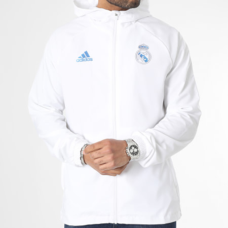 Adidas Sportswear - Veste Zippée Capuche Real Madrid FC HT6459 Blanc