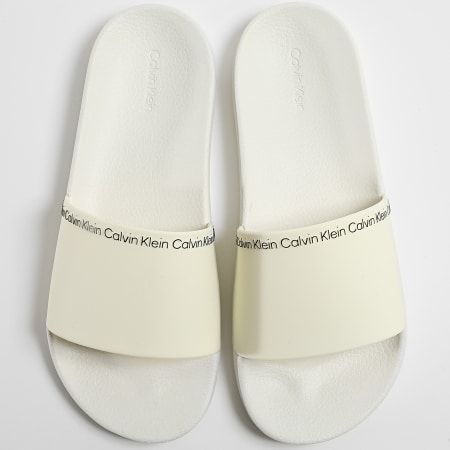 Calvin Klein - Sandalias de goma para mujer 1526 Marshmallow