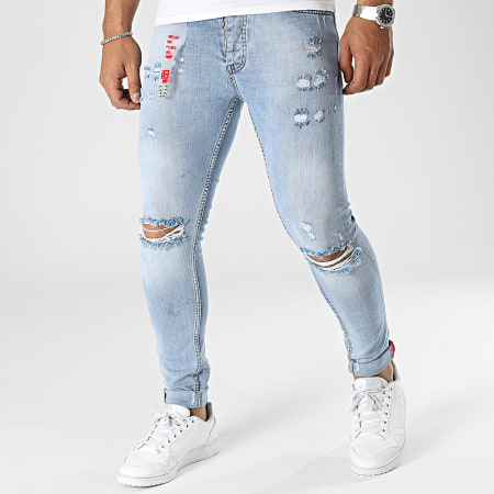 Classic Series - Jeans skinny con lavaggio blu