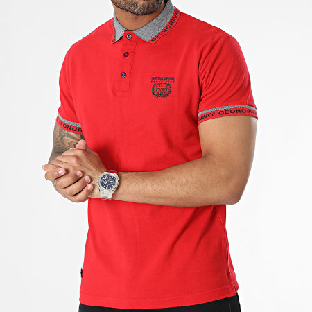 Geographical Norway - Polo Manches Courtes Rouge