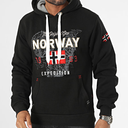 Geographical Norway - Sweat Capuche Guitre Noir