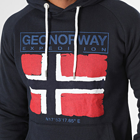 Geographical Norway - Felpa con cappuccio blu navy