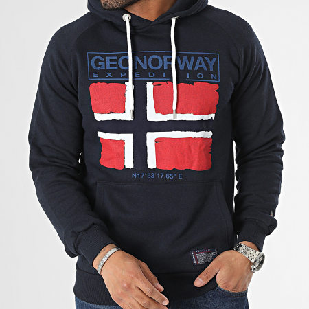 Geographical Norway - Felpa con cappuccio blu navy