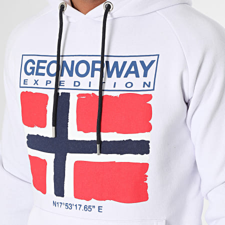 Geographical Norway - Felpa con cappuccio bianca