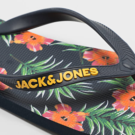 Jack And Jones - Tongs Palm Print Noir Floral