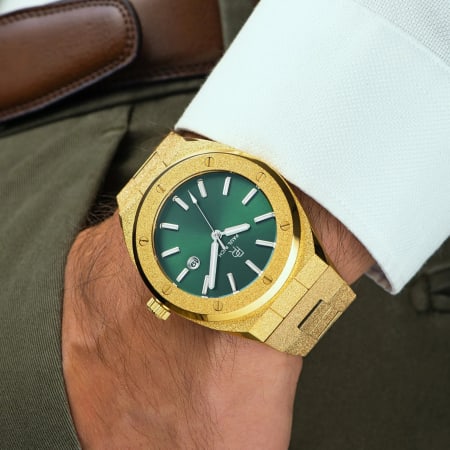 Paul Rich - Montre Frosted King Jade 45mm Gold Green