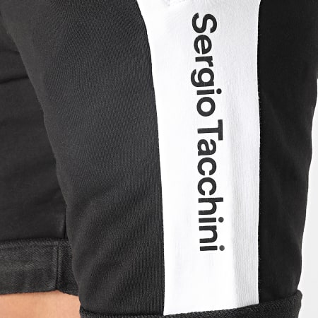 Sergio Tacchini - Pantaloncini da jogging a fascia Vunkan Nero Bianco