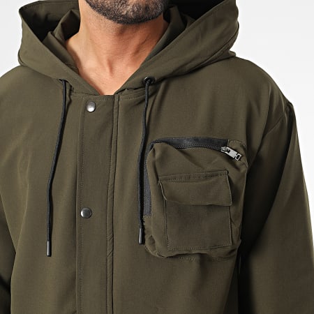Classic Series - Conjunto de chaqueta con cremallera y pantalón cargo verde caqui