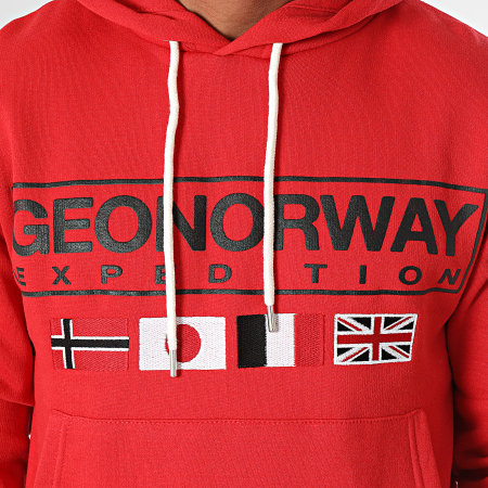 Geographical Norway - Felpa con cappuccio rossa