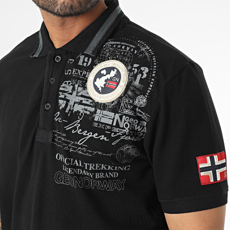 Geographical Norway - Polo Manches Courtes Noir