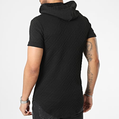 John H - Tee Shirt Capuche Oversize Noir Renaissance