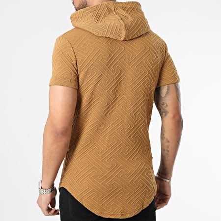 John H - Tee Shirt Capuche Oversize Camel Renaissance