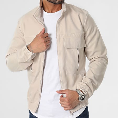 John H - Beige jasje met rits