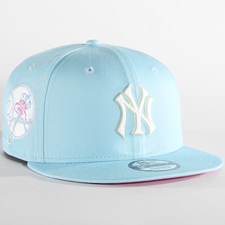 New Era - Casquette Snapback 9Fifty Pastel Patch New York Yankees Bleu Ciel
