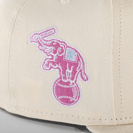 Casquette New Era 9FIFTY Oakland Athletics – Retro Script Trucker A-Frame – Blanche