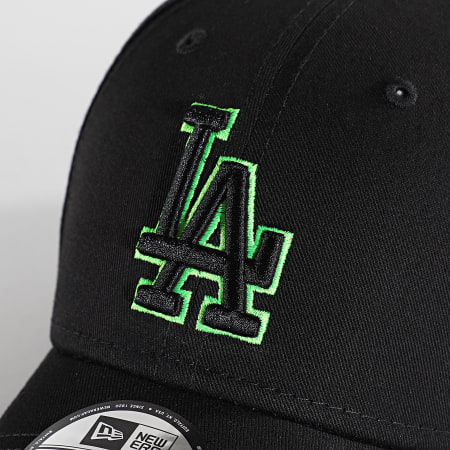 New Era - Gorra 9Forty Neon Outline Los Angeles Dodgers Negro Verde