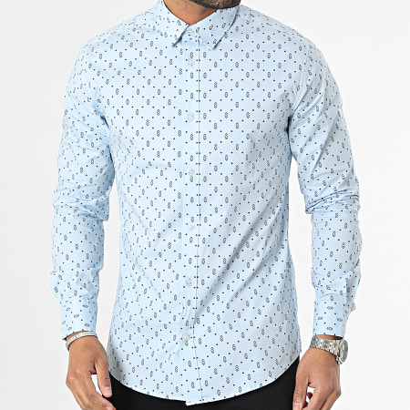 Only And Sons - Camicia Andy azzurra a maniche lunghe