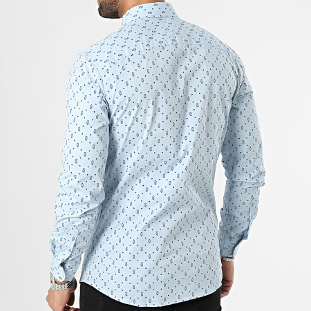 Only And Sons - Chemise Manches Longues Andy Bleu Clair