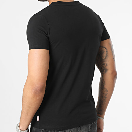 PSG - Tee Shirt Col V Colorblock Logo Noir