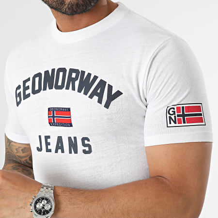 Geographical Norway - Tee Shirt Blanc