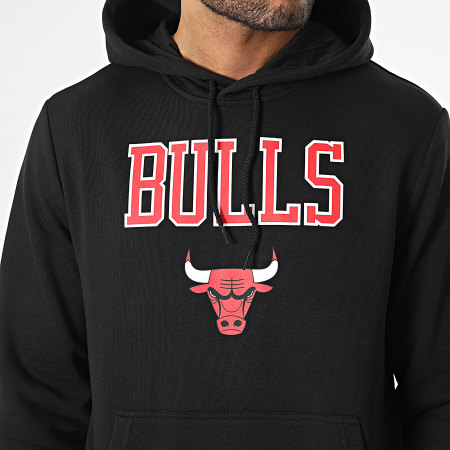 New Era - Sudadera con capucha NBA Team Logo Chicago Bulls 60357036 Negro