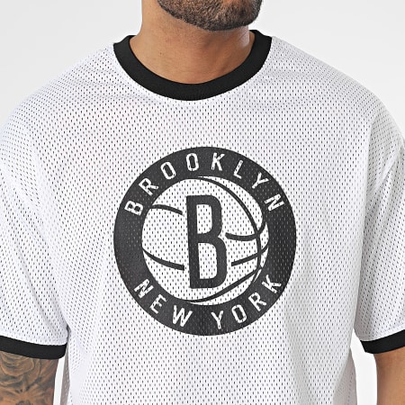 New Era - Tee Shirt NBA Team Logo Mesh Brooklyn Nets 60357110 Blanc