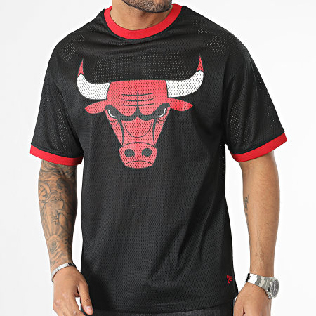 New Era - NBA Team Logo Mesh Chicago Bulls Tee 60357112 Negro