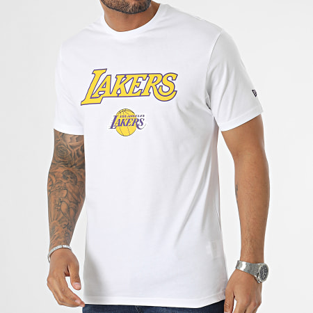 New Era - NBA Team Logo Los Angeles Lakers Tee 60357058 Blanco
