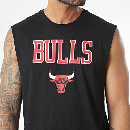 New Era - Logo della squadra Chicago Bulls NBA Maglietta senza maniche 60357039 Nero