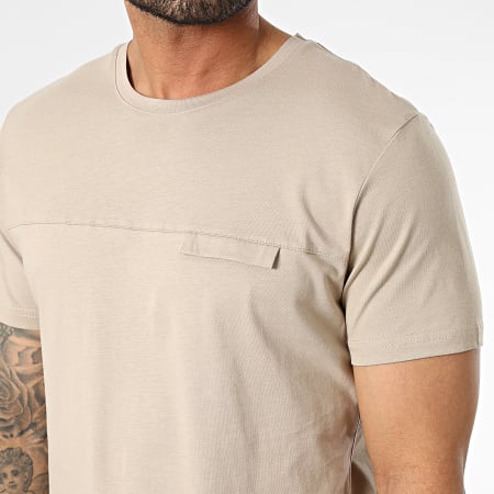 Douceur Ribbed Classic T-shirt - Beige