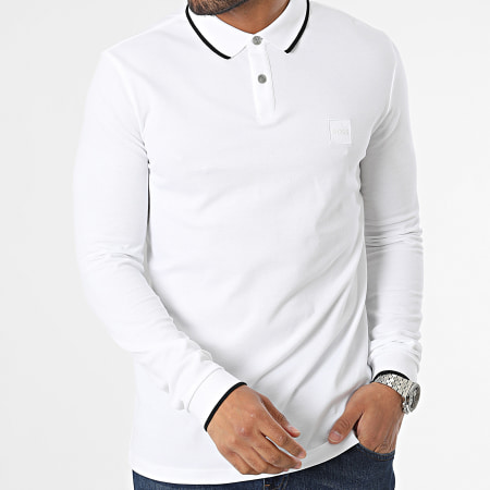 BOSS Polo Manches Longues 50484860 Blanc Ryses