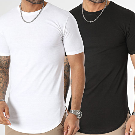 LBO - Set di 2 camicie oversize 322 in bianco e nero