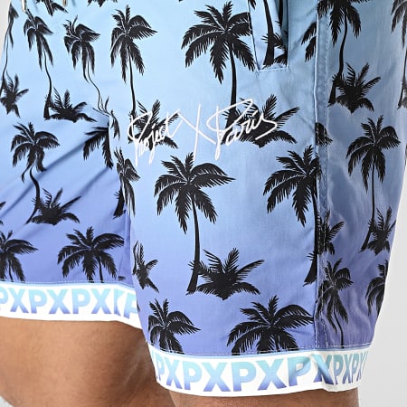 Project X Paris - Shorts de baño florales 2240221 Azul claro