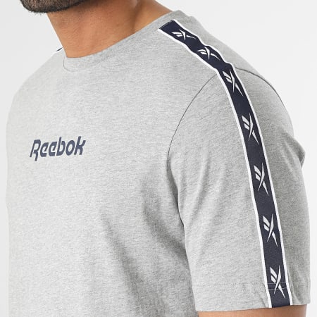 Reebok - Reebok Identity Vector Tape Stripe Tee Shirt IB8361 Grigio scuro