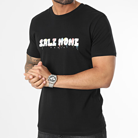 Sale Môme Paris - Tee Shirt Lapin Paint Noir
