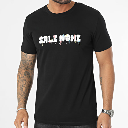 Sale Môme Paris - Camiseta Rabbit Paint Negra